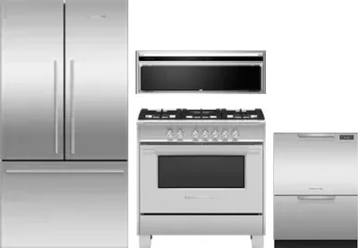 4 Piece Package Includes Refrigerator, Range, Hood And Dishwasher